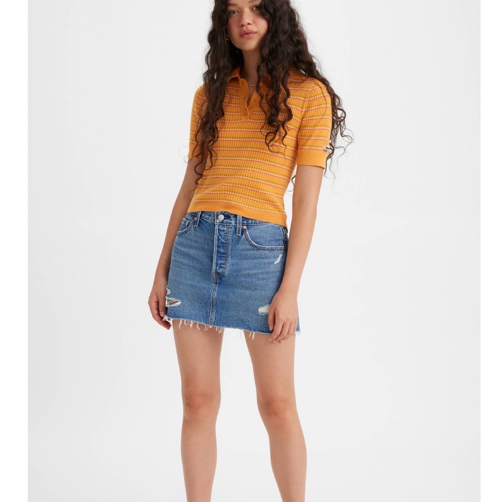 Levi’s Icon Denim Mini Skirt Medium Wash